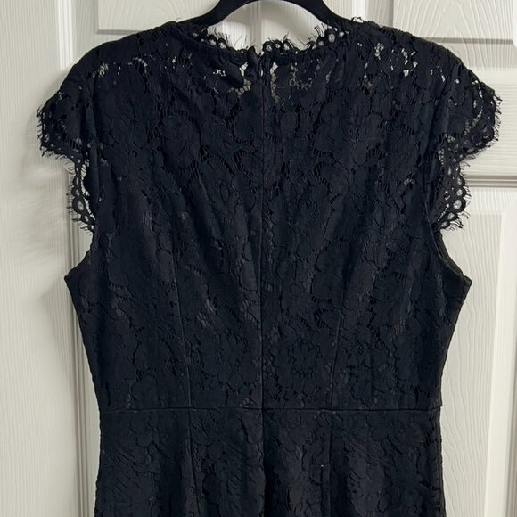 MEROKEETY Women's Sleeveless Lace Floral Elegant Cocktail Dress Crew Neck Knee L - Picture 2 of 10